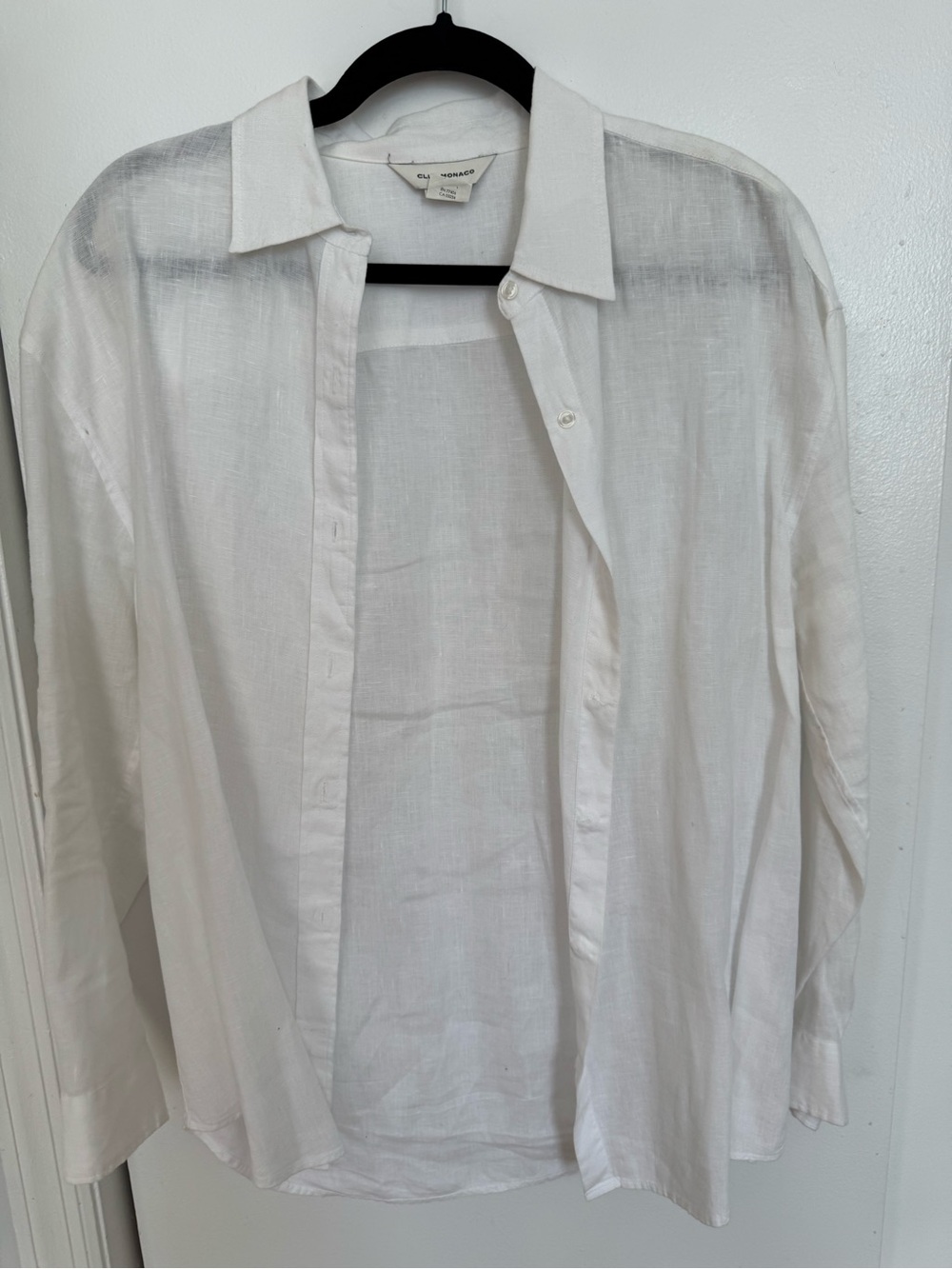 Club Monaco Lightweight White Button-Up Shirt